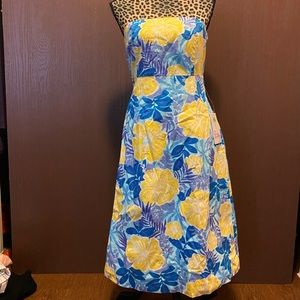 Lilly Pulitzer Floral Strapless Dress
